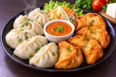 Spiced Paneer Steamed / Fried Momo Platter